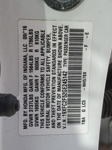 HONDA CIVIC LX 2016