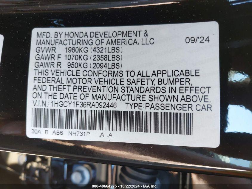 HONDA ACCORD EX 2024