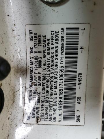 HONDA CIVIC LX 2007