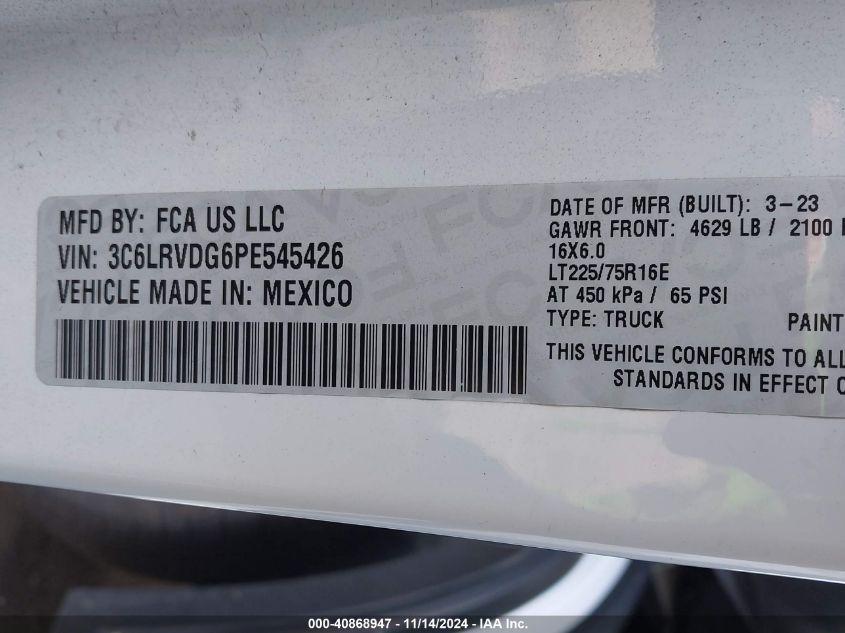 RAM PROMASTER 2500 HIGH ROOF 159 WB 2023