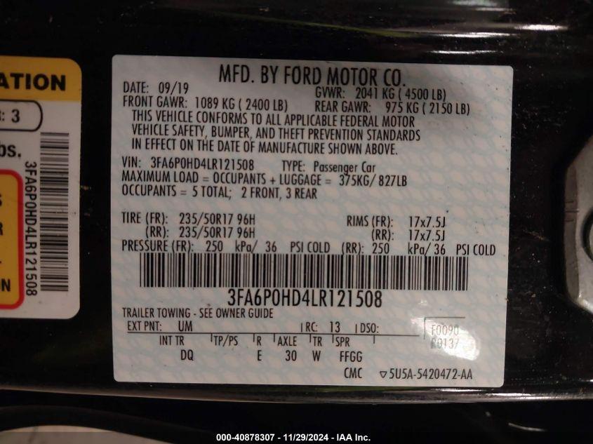 FORD FUSION SE 2020