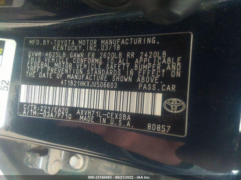 TOYOTA CAMRY HYBRID/LE/XLE/SE 2018