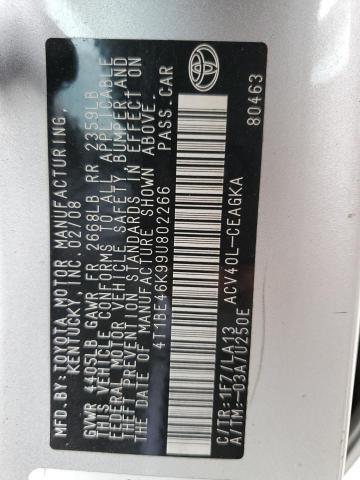 TOYOTA CAMRY BASE 2009