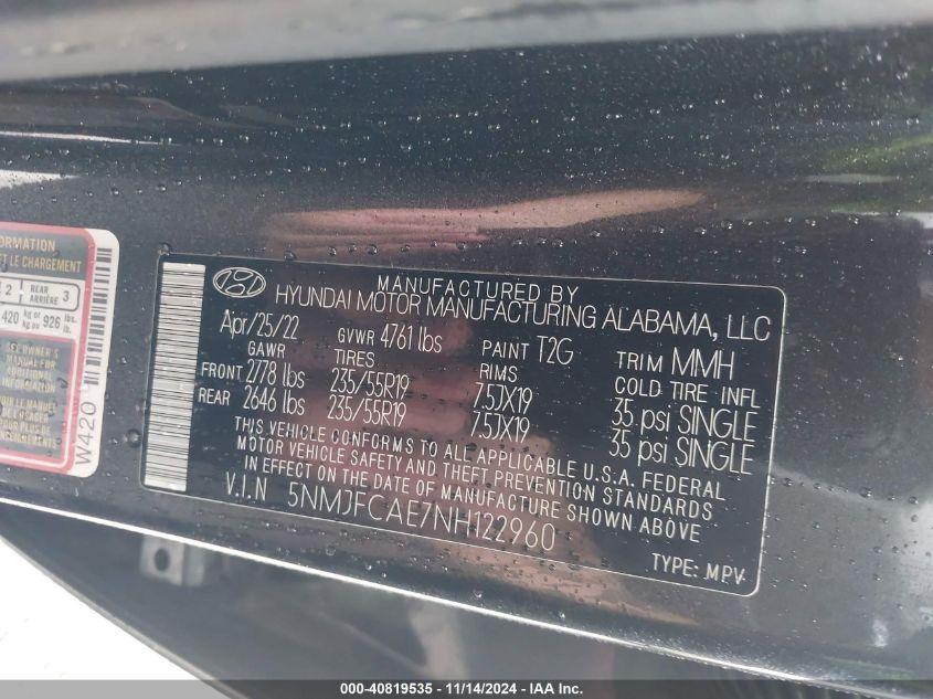 HYUNDAI TUCSON SEL 2022