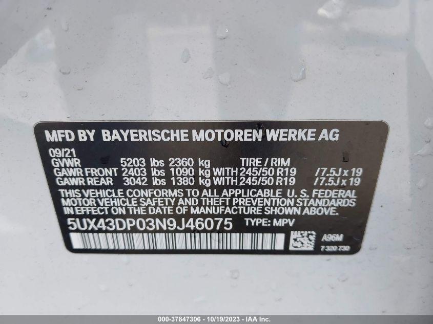 BMW X3 SDRIVE30I 2022