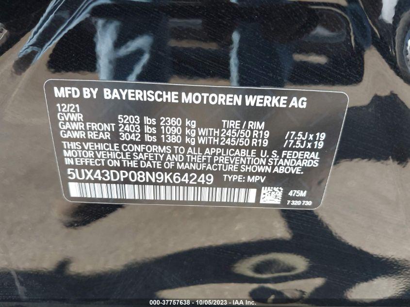 BMW X3 SDRIVE30I 2022