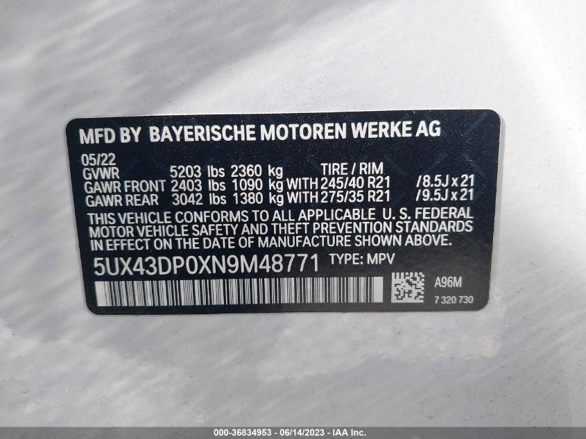 BMW X3 SDRIVE30I 2022