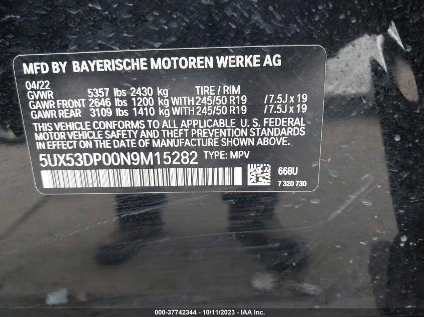 BMW X3 XDRIVE30I 2022