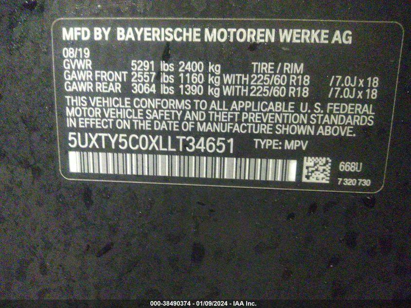 BMW X3 XDRIVE30I 2020