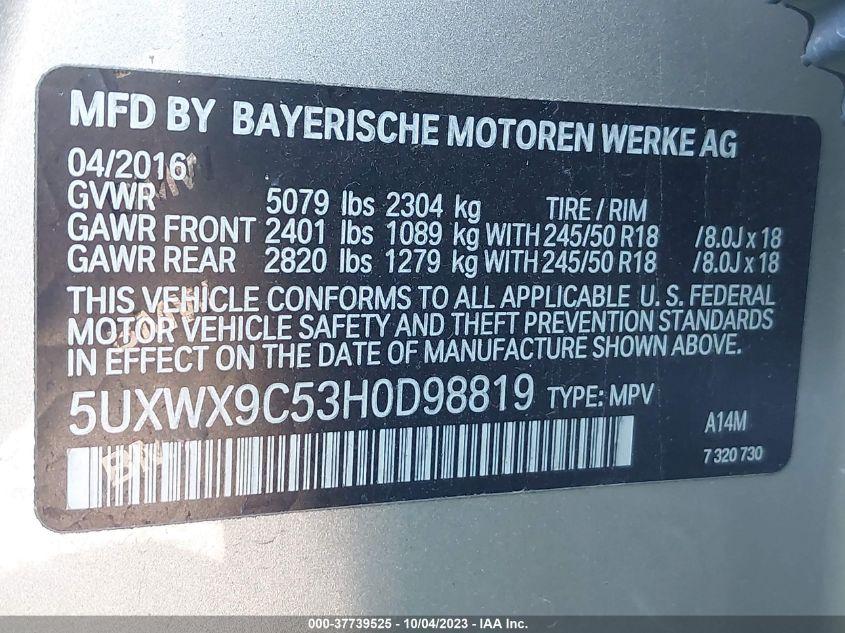 BMW X3 XDRIVE28I 2017