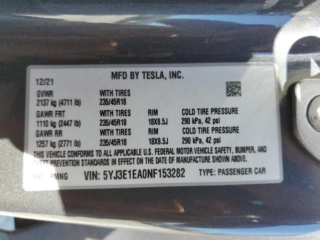 TESLA MODEL 3  2022