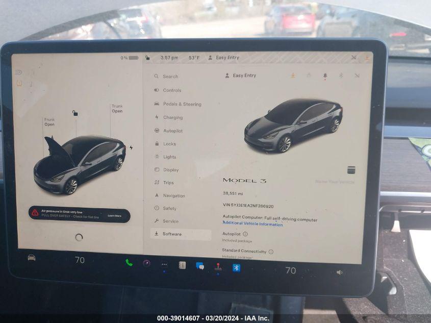 TESLA MODEL 3 REAR-WHEEL DRIVE 2022