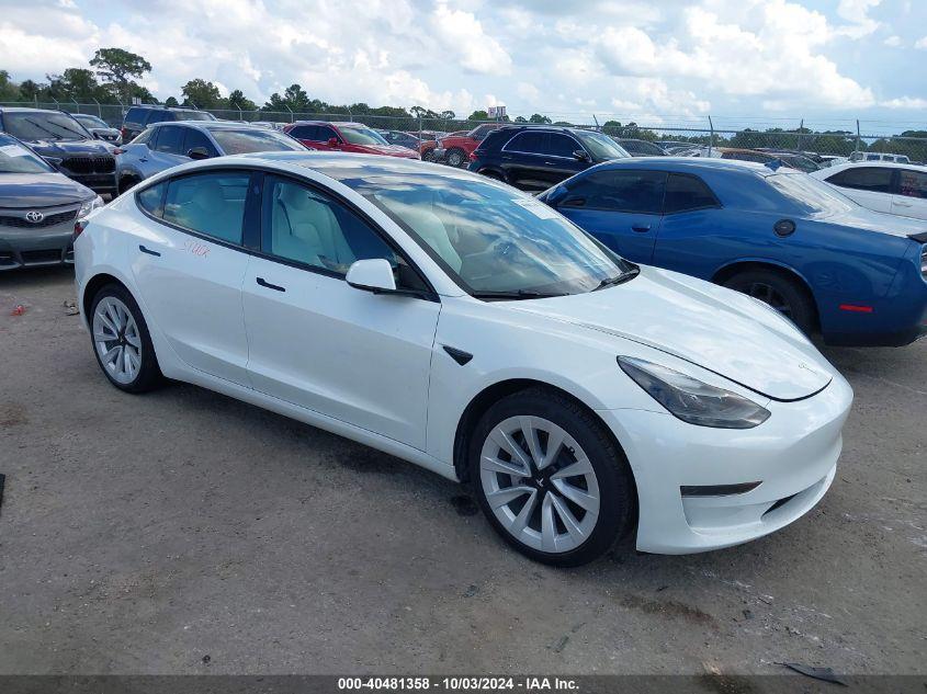 TESLA MODEL 3 REAR-WHEEL DRIVE 2022