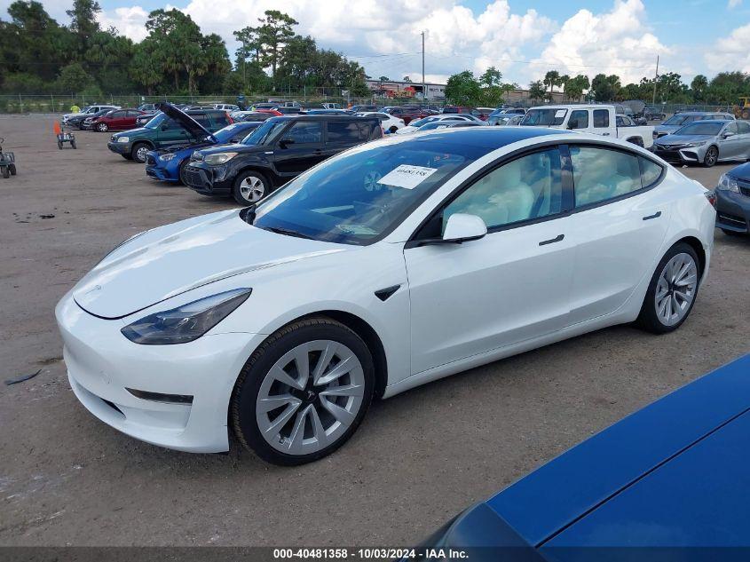 TESLA MODEL 3 REAR-WHEEL DRIVE 2022