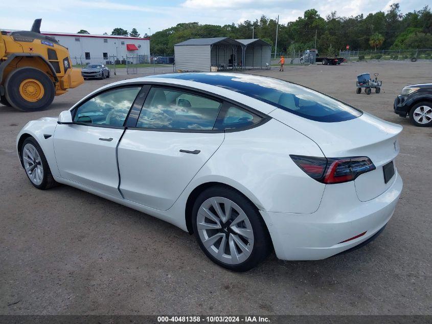 TESLA MODEL 3 REAR-WHEEL DRIVE 2022