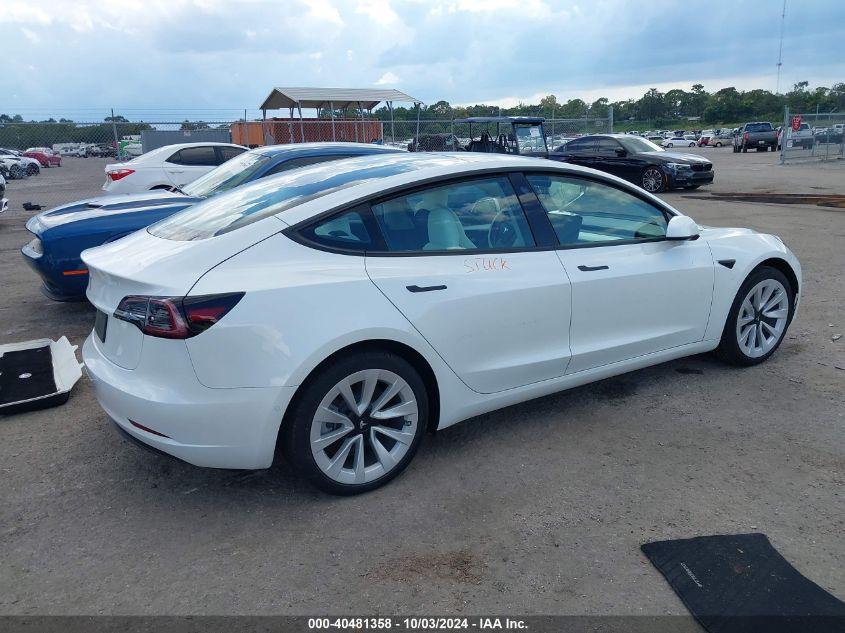 TESLA MODEL 3 REAR-WHEEL DRIVE 2022