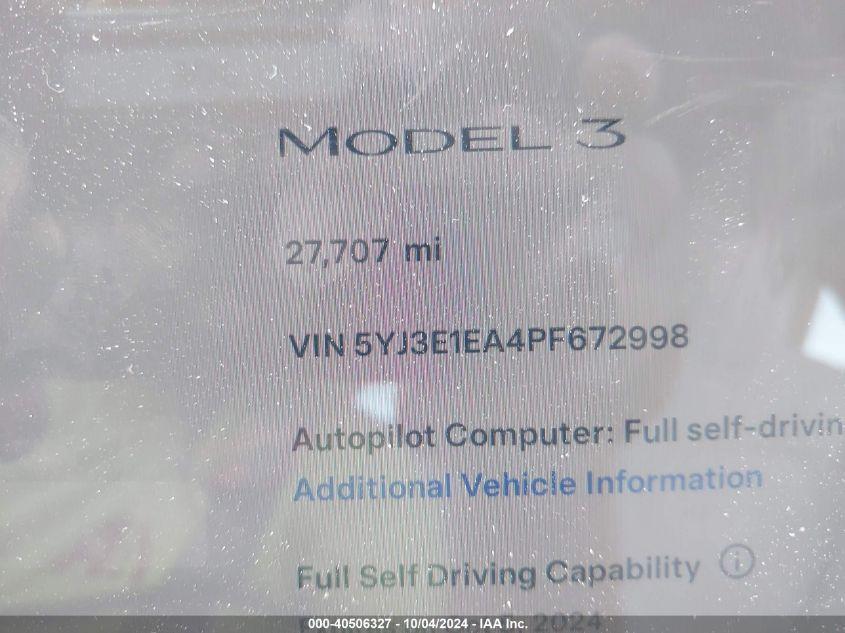 TESLA MODEL 3 REAR-WHEEL DRIVE 2023