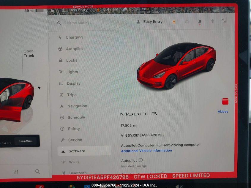 TESLA MODEL 3 REAR-WHEEL DRIVE 2023