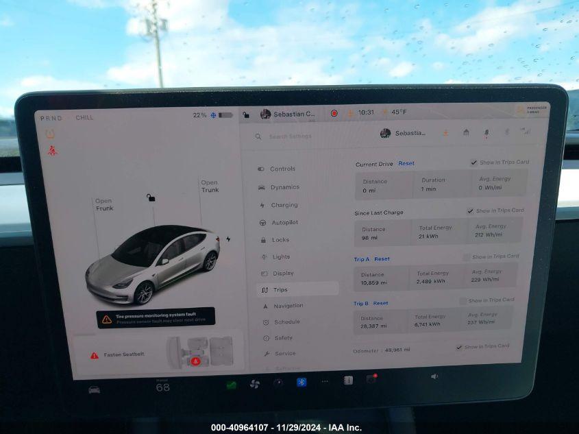 TESLA MODEL 3 STANDARD RANGE PLUS REAR-WHEEL DRIVE 2021