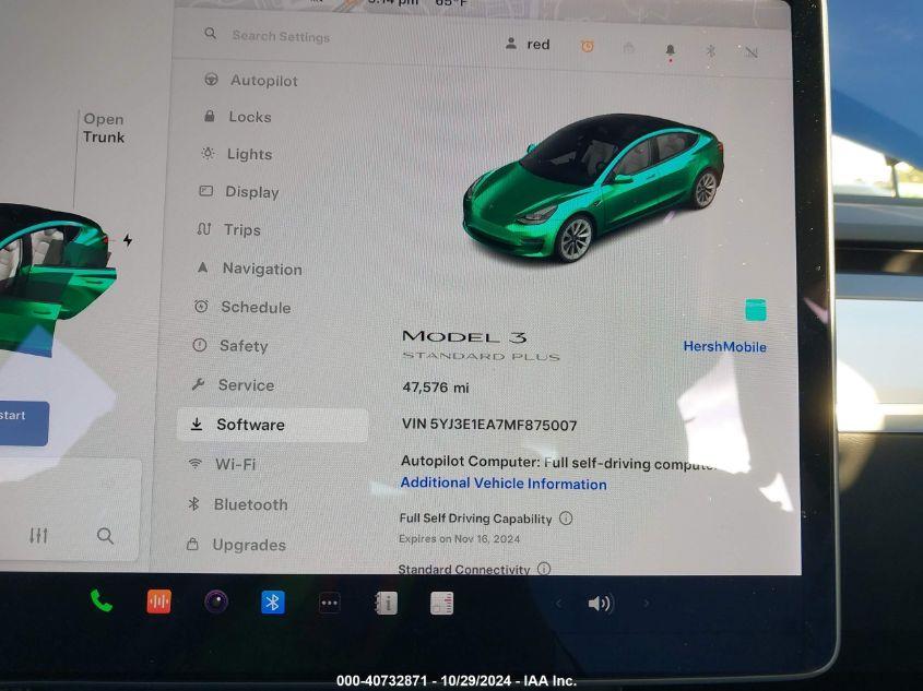 TESLA MODEL 3 STANDARD RANGE PLUS REAR-WHEEL DRIVE 2021