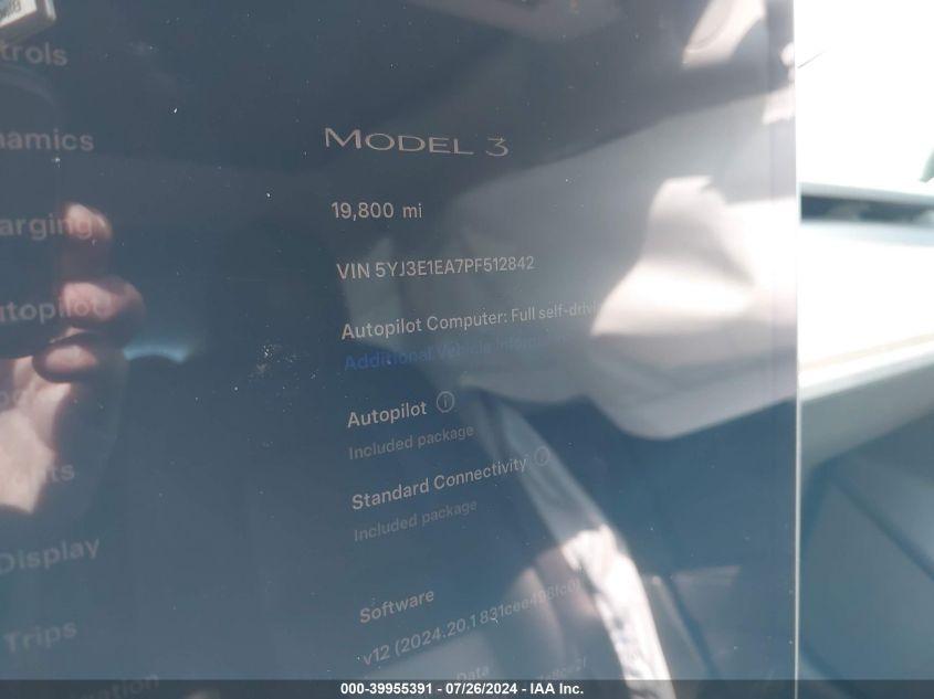 TESLA MODEL 3 REAR-WHEEL DRIVE 2023