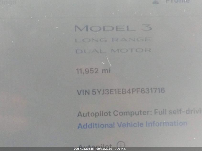 TESLA MODEL 3 LONG RANGE DUAL MOTOR ALL-WHEEL DRIVE 2023