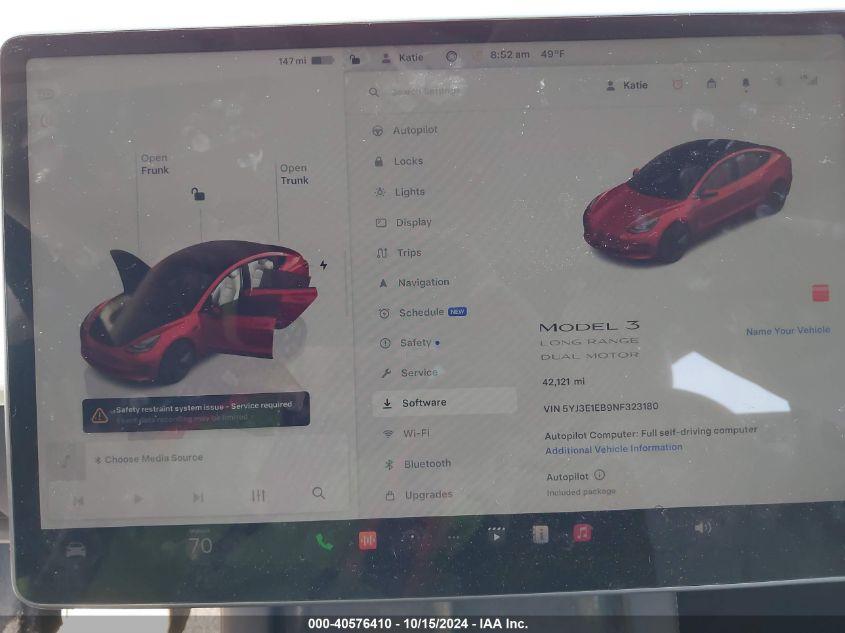 TESLA MODEL 3 LONG RANGE DUAL MOTOR ALL-WHEEL DRIVE 2022