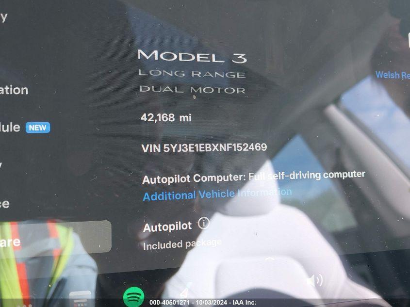 TESLA MODEL 3 LONG RANGE DUAL MOTOR ALL-WHEEL DRIVE 2022