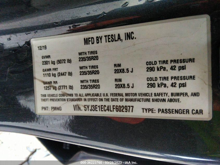 TESLA MODEL 3 PERFORMANCE 2020