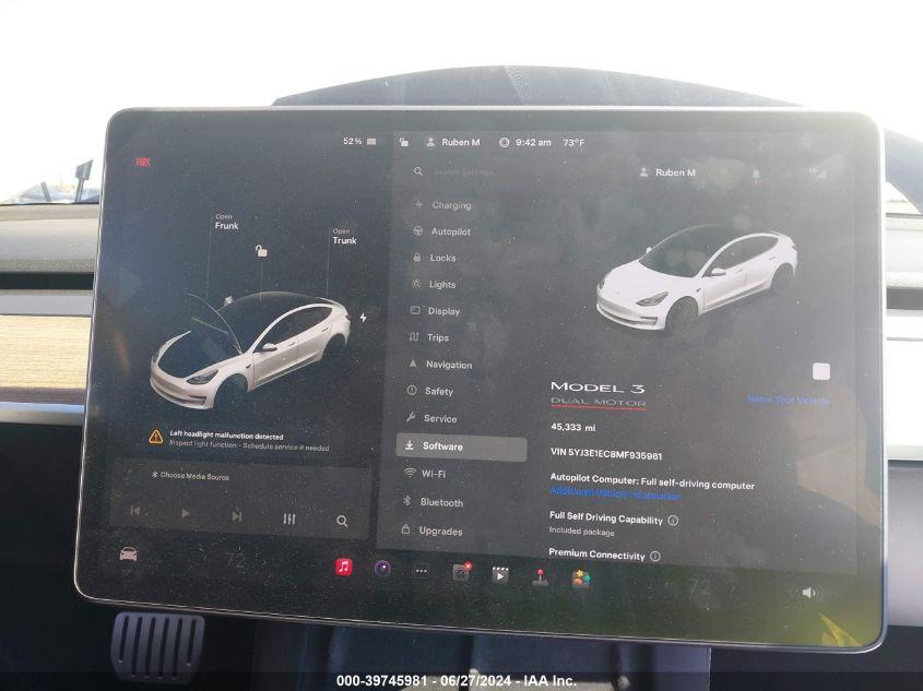 TESLA MODEL 3 PERFORMANCE DUAL MOTOR ALL-WHEEL DRIVE 2021