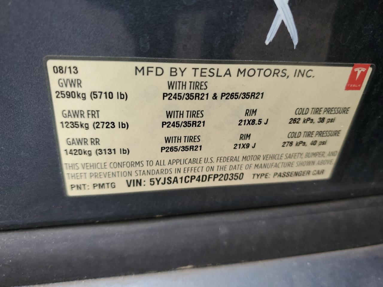 TESLA MODEL S  2013