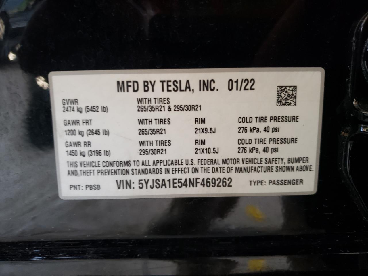 TESLA MODEL S  2022