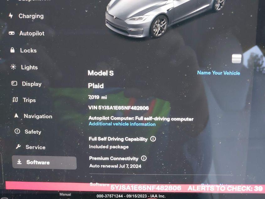 TESLA MODEL S   2022