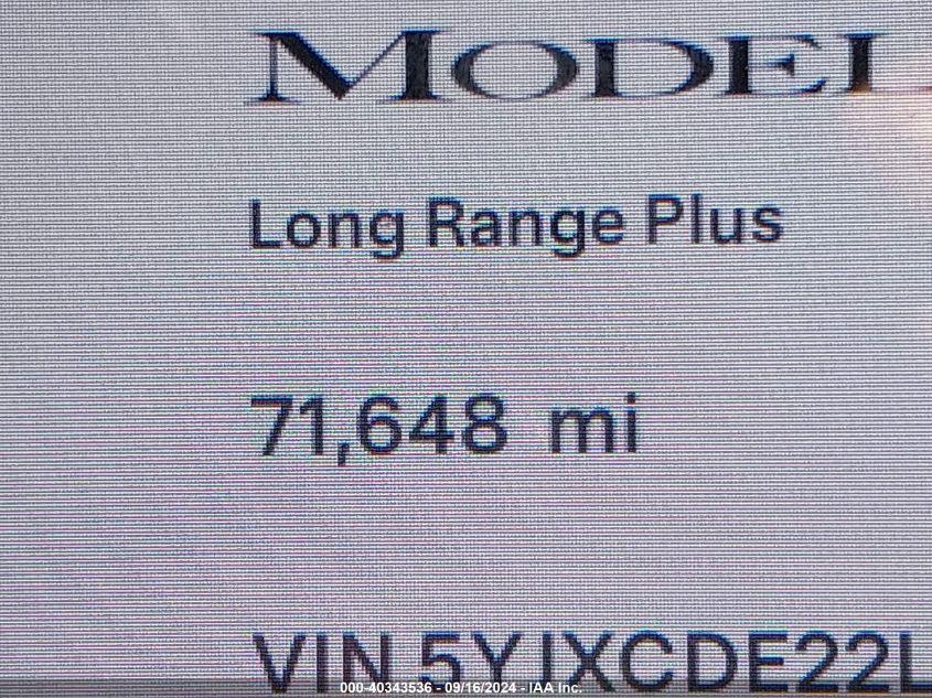 TESLA MODEL X LONG RANGE DUAL MOTOR ALL-WHEEL DRIVE/LONG RANGE PLUS DUAL MOTOR ALL-WHEEL DRIVE 2020