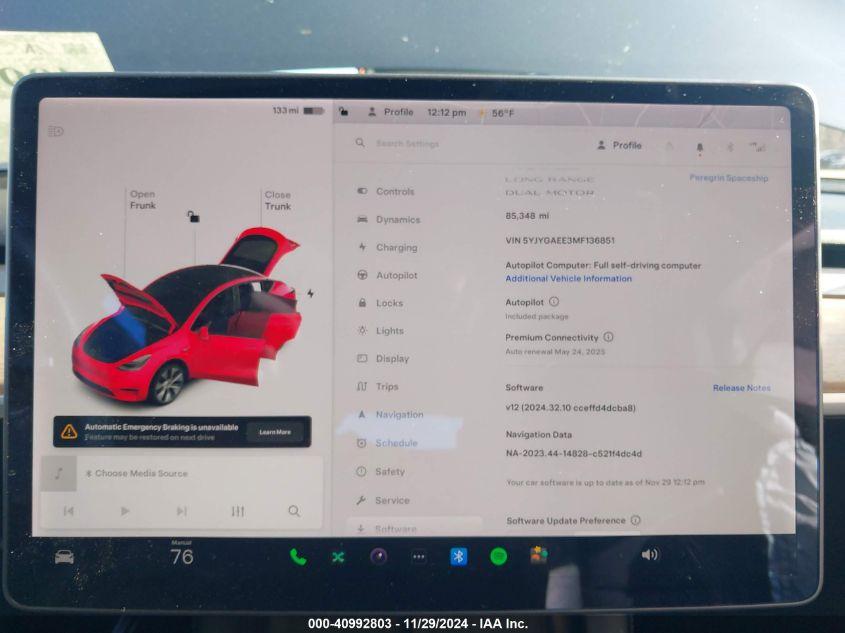 TESLA MODEL Y LONG RANGE DUAL MOTOR ALL-WHEEL DRIVE 2021