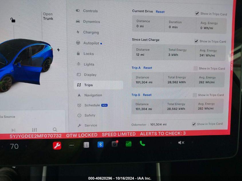 TESLA MODEL Y LONG RANGE DUAL MOTOR ALL-WHEEL DRIVE 2021