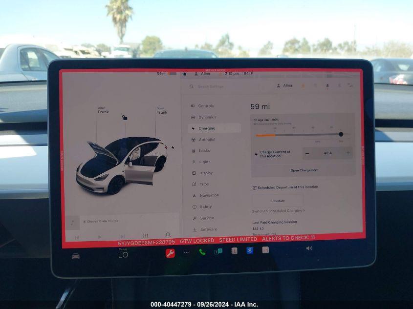 TESLA MODEL Y LONG RANGE DUAL MOTOR ALL-WHEEL DRIVE 2021