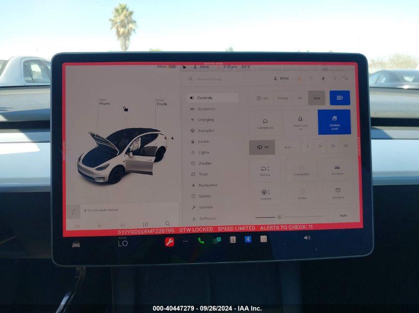 TESLA MODEL Y LONG RANGE DUAL MOTOR ALL-WHEEL DRIVE 2021