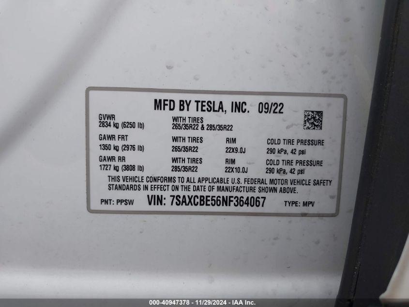 TESLA MODEL X DUAL MOTOR ALL-WHEEL DRIVE 2022