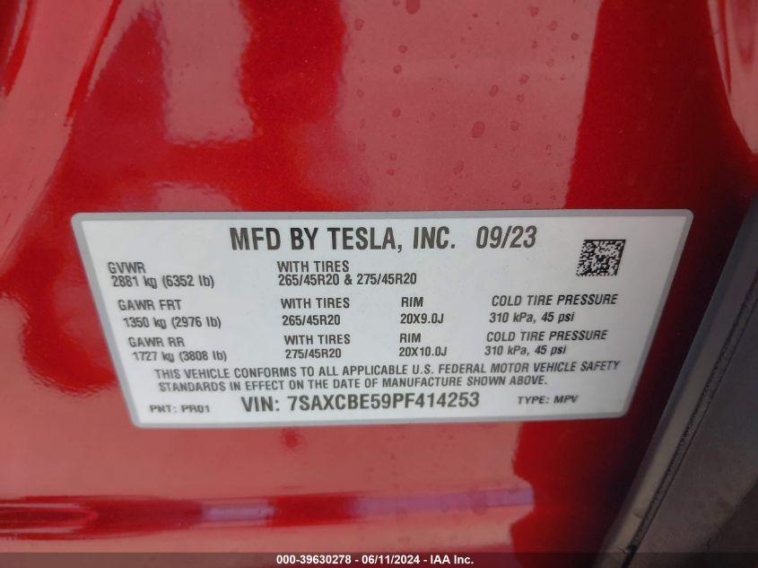 TESLA MODEL X DUAL MOTOR ALL-WHEEL DRIVE/STANDARD RANGE 2023