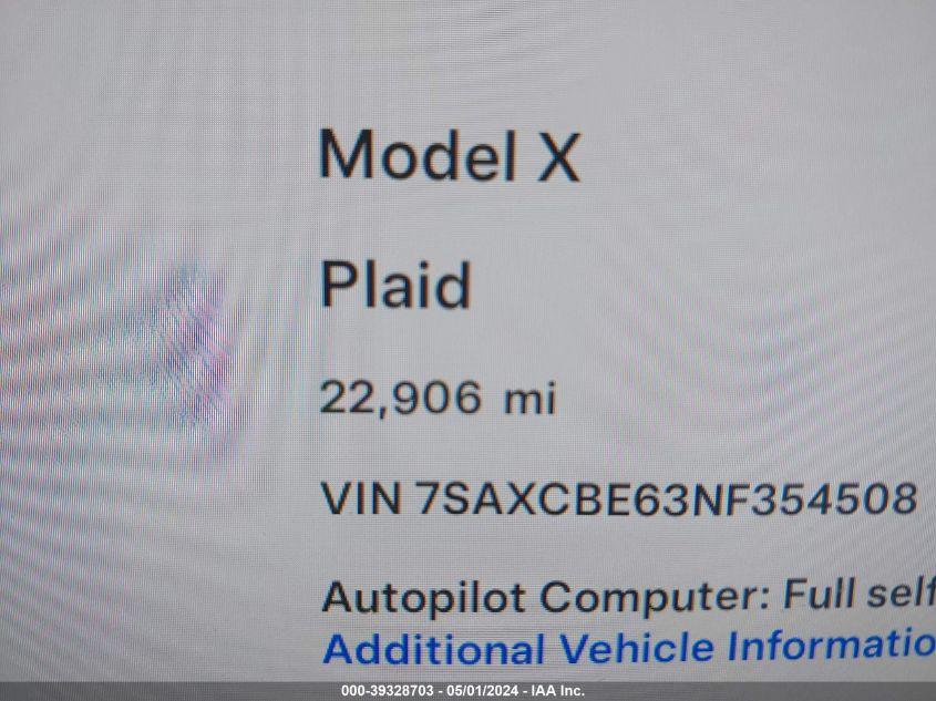 TESLA MODEL X PLAID TRI MOTOR ALL-WHEEL DRIVE 2022