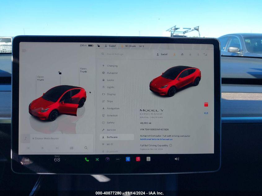 TESLA MODEL Y LONG RANGE DUAL MOTOR ALL-WHEEL DRIVE 2022