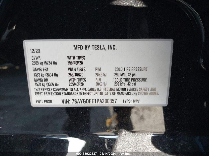 TESLA MODEL Y AWD/LONG RANGE DUAL MOTOR ALL-WHEEL DRIVE 2023