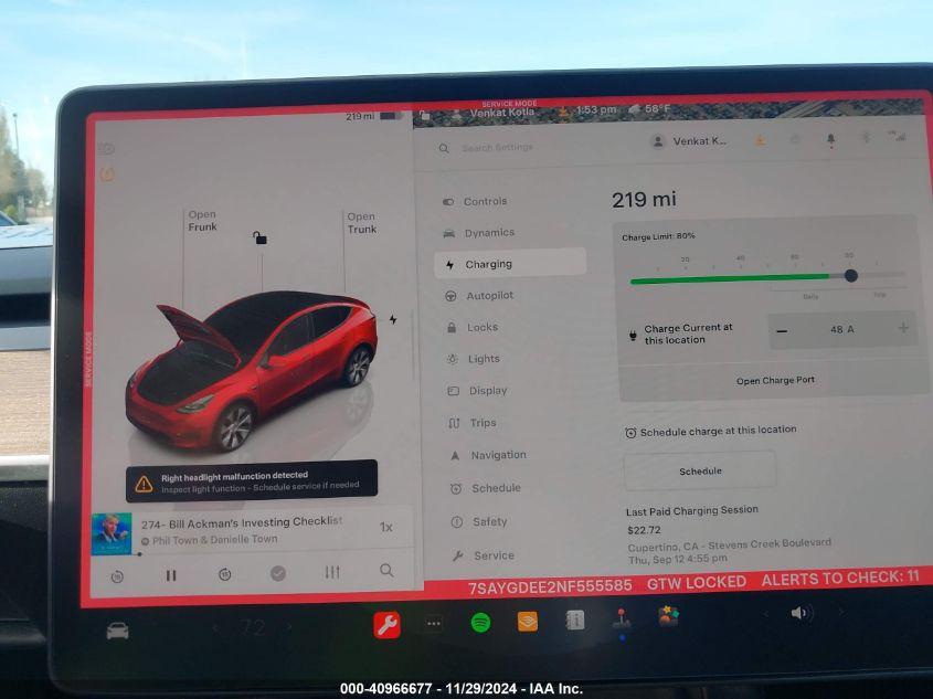 TESLA MODEL Y LONG RANGE DUAL MOTOR ALL-WHEEL DRIVE 2022