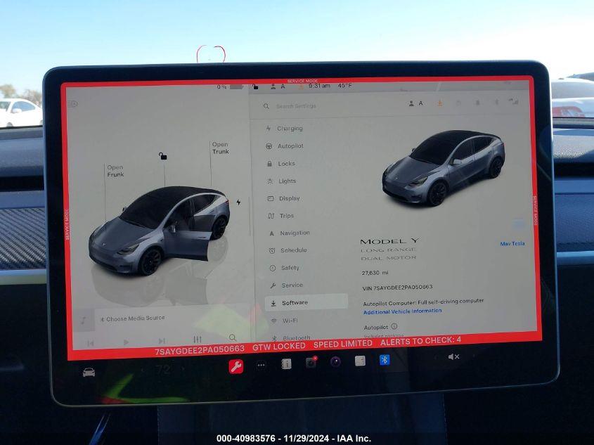 TESLA MODEL Y AWD/LONG RANGE DUAL MOTOR ALL-WHEEL DRIVE 2023