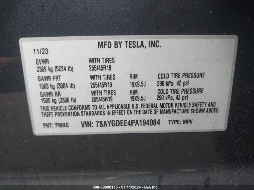 TESLA MODEL Y AWD/LONG RANGE DUAL MOTOR ALL-WHEEL DRIVE 2023