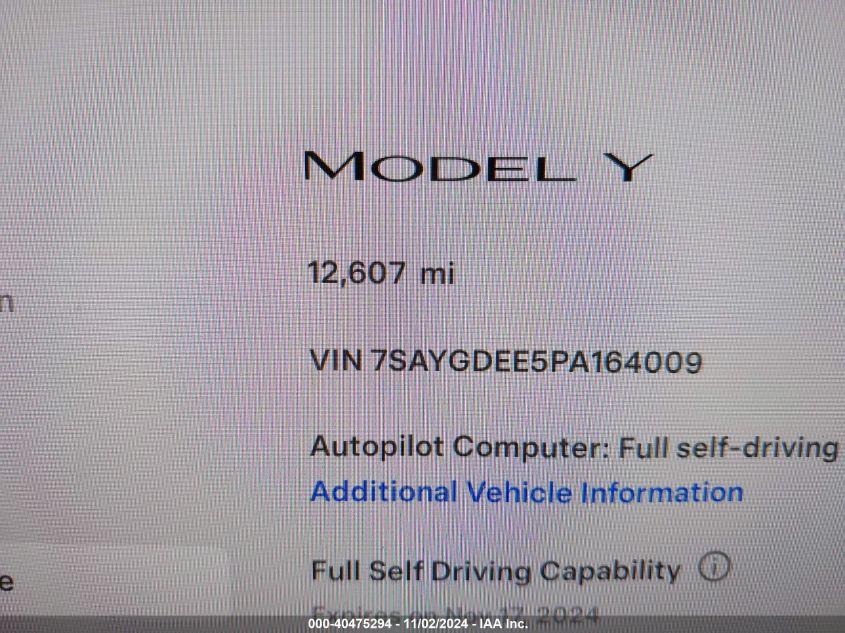 TESLA MODEL Y AWD/LONG RANGE DUAL MOTOR ALL-WHEEL DRIVE 2023