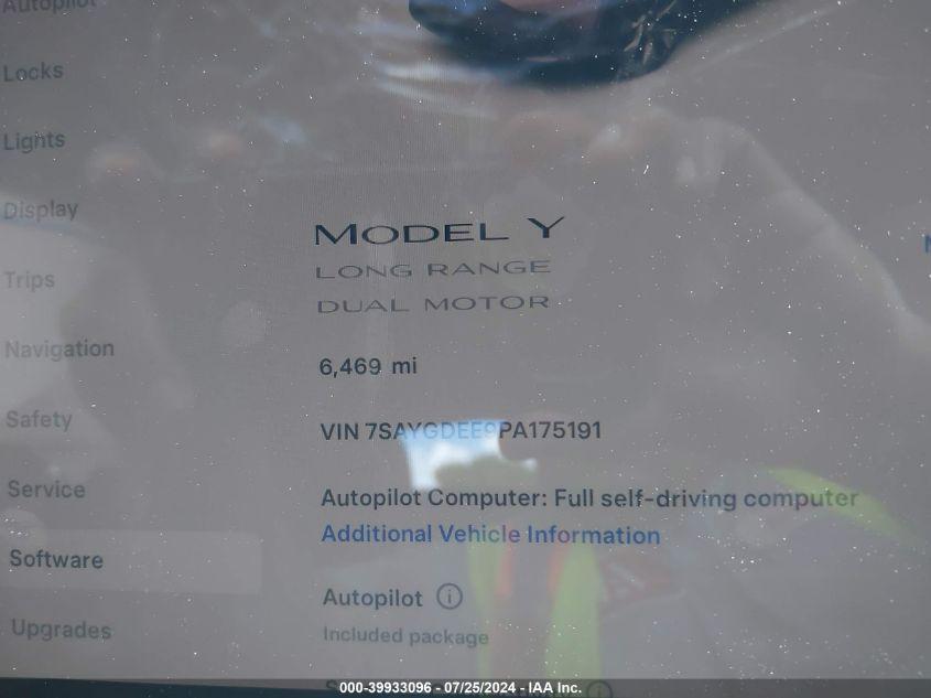 TESLA MODEL Y AWD/LONG RANGE DUAL MOTOR ALL-WHEEL DRIVE 2023