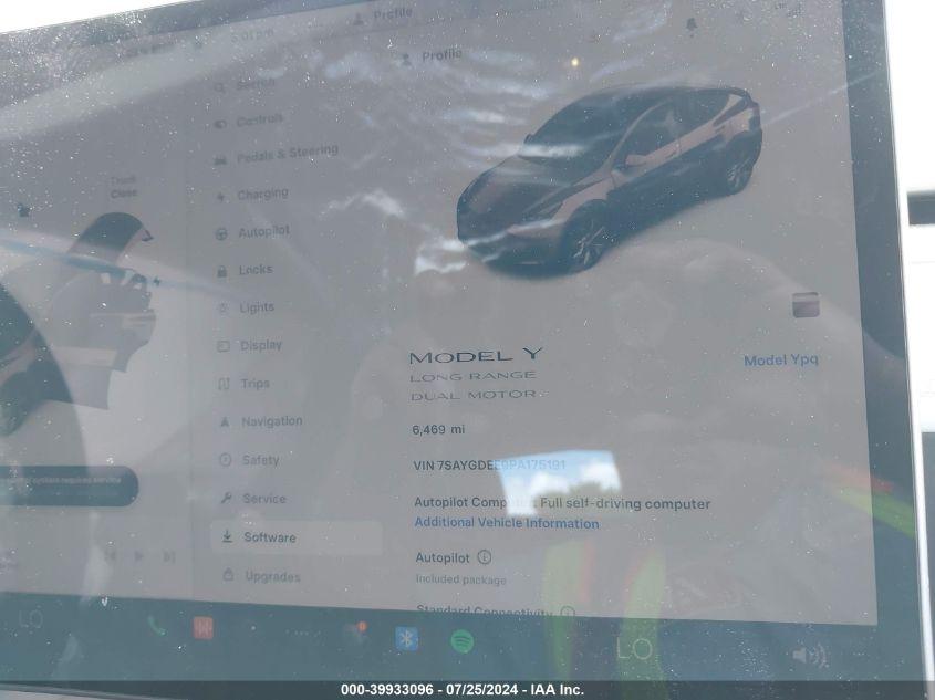 TESLA MODEL Y AWD/LONG RANGE DUAL MOTOR ALL-WHEEL DRIVE 2023