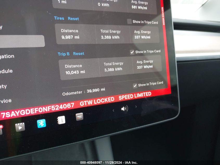 TESLA MODEL Y PERFORMANCE DUAL MOTOR ALL-WHEEL DRIVE 2022